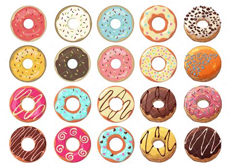 Cute Donut Clipart Bundle Kawaii Donuts Clipart Png Files Etsy