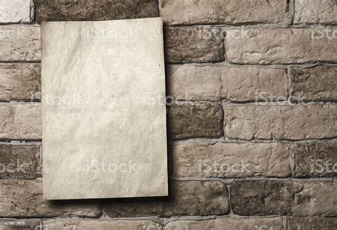 Paper On Wall Stock Photo Download Image Now Backgrounds Blank