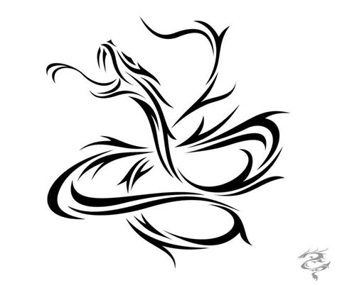 Chinese tattoos are becoming more prominent every single day, and there are a lot of reasons for this full back tattoo features a chinese warrior monk. Chinese Tribal Dragon Tattoo - ClipArt Best