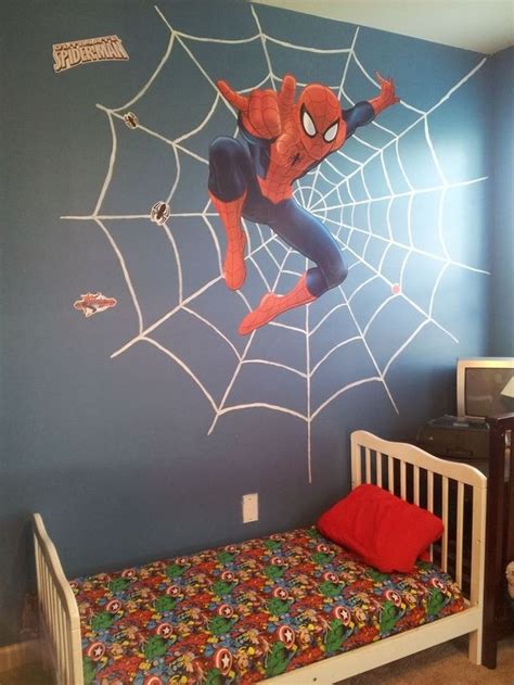 nice  diy spiderman themed bedroom ideas    superheroes