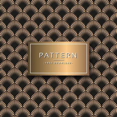 Artstation Art Deco Seamless Pattern Design Vector