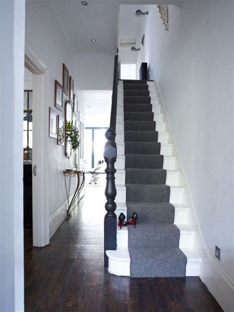 Elegant Painted Stair Runner For Amazing Home Interior 37 White