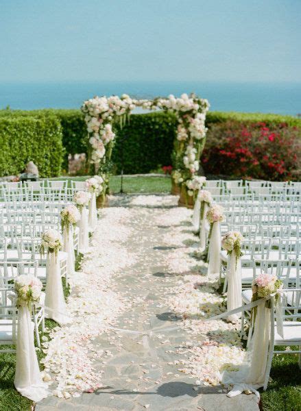Getting married in the great outdoors practically guarantees a glorious backdrop. Malibu Wedding from Amy and Stuart Photography | Outside wedding, Wedding ceremony decorations ...
