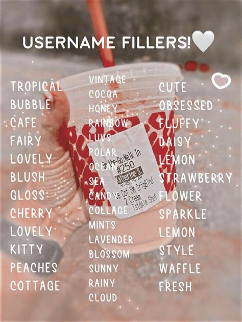 Fillers In Name For Instagram Aesthetic Names For Instagram Aesthetic Roblox Name Ideas