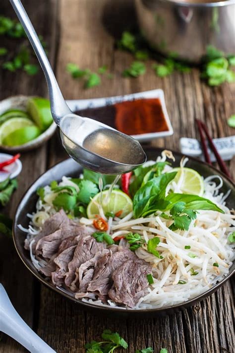 Vietnamese Pho Beef Rice Noodle Soup Slow Cooker