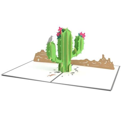 Saguaro Cactus Card Saguaro Cactus Pop Up Card 3d Saguaro Cactus