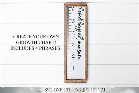 Growth Chart Ruler Farmhouse Sign SVG DXF EPS 695296 Cut Files