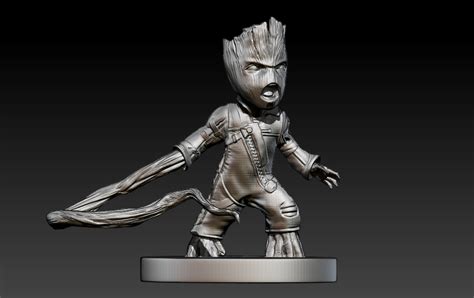 Free Stl File Groot Guardian Of The Galaxy 👹・3d Printer Model To