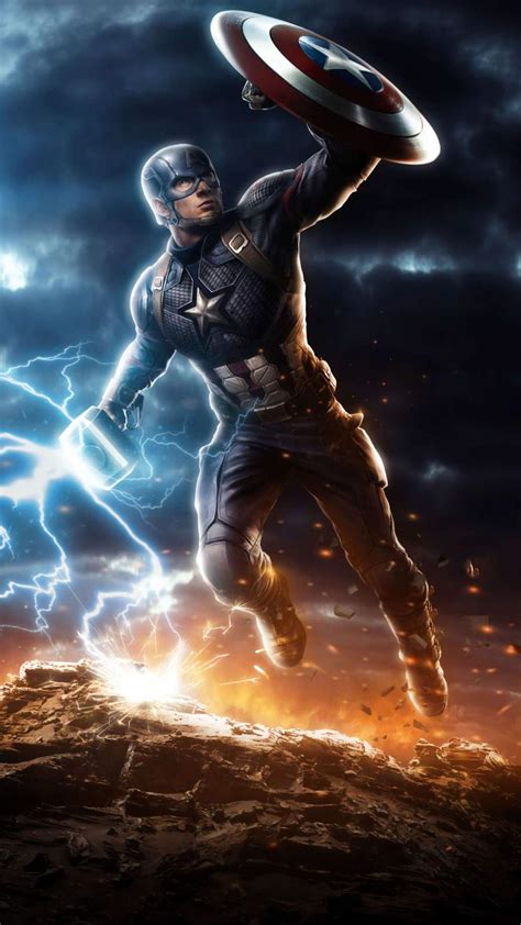 The official marvel movie page for captain america: Captain-America-Lifts-Mjolnir-Avengers-Endgame-iPhone ...