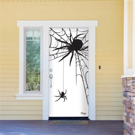 My Door Decor 285906hall 003 36 X 80 In Spiders Halloween Front Door