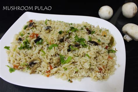 Mushroom Pulao Mushroom Rice Recipe