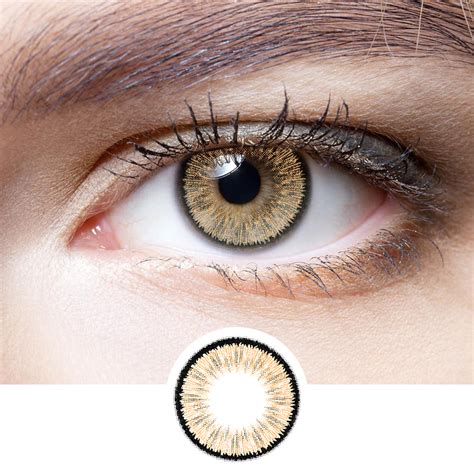 Summer Fluorescent Brown Yearly Prescription Colored Contact Lenses Nebulalens