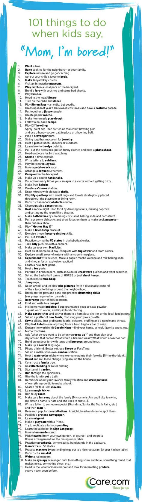 101 Things To Do When Kids Say I Am Bored Pictures Photos And Images