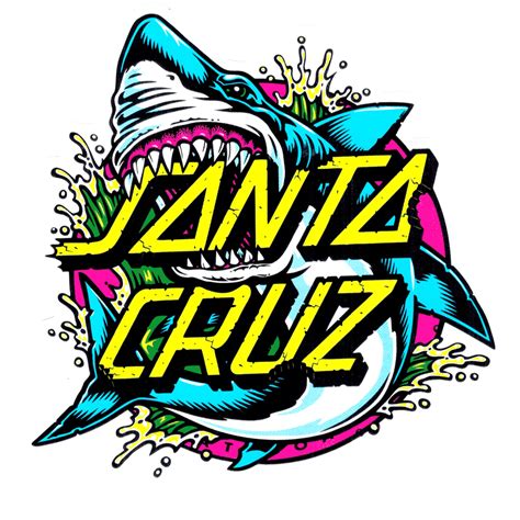Santa Cruz Shark Dot Sticker 5 X 6 Calstreets Skateshop