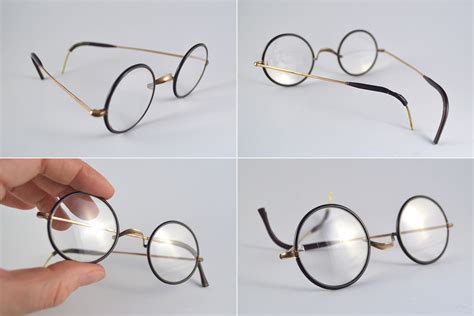 antique spectacles windsor style round eyeglasses john etsy round eyeglasses john lennon