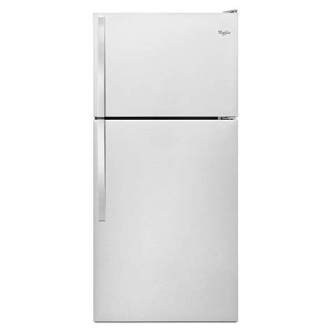 Whirlpool 182 Cu Ft Top Freezer Refrigerator Monochromatic Stainless
