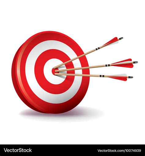 Archery Target With Arrows Royalty Free Vector Image