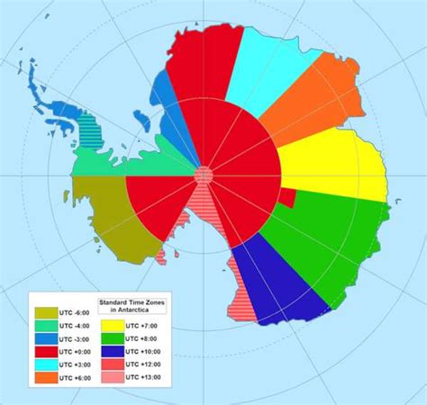 Antarctic Time Zone Maps Antarctic Time Zone