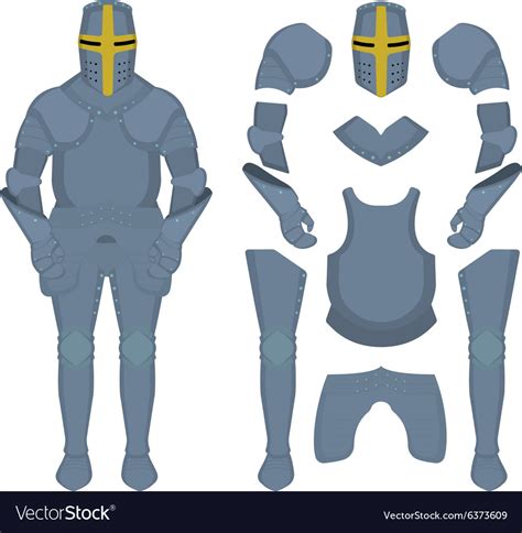 Medieval Knight Armor Parts Royalty Free Vector Image