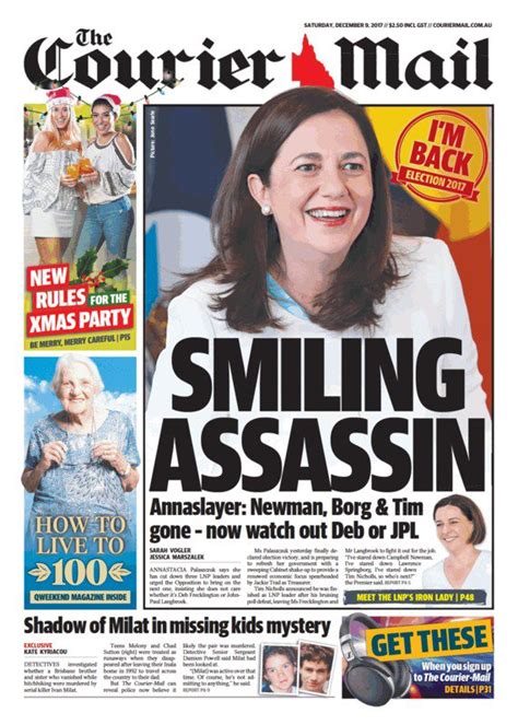 archive of the courier mail s front pages during election 2017 qldvotes qldaah no fibs