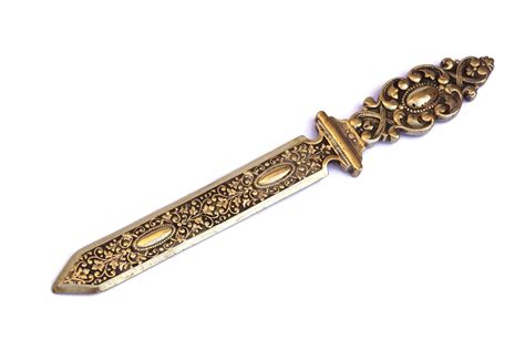 French Antique Brass Letter Opener