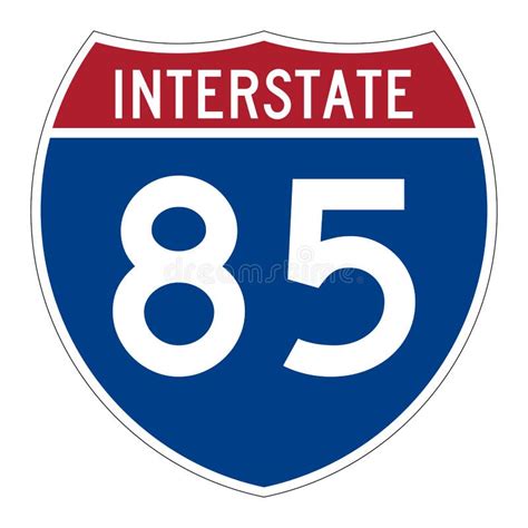 Interstate Highway 85 Road Sign Stock Illustration Illustration Of