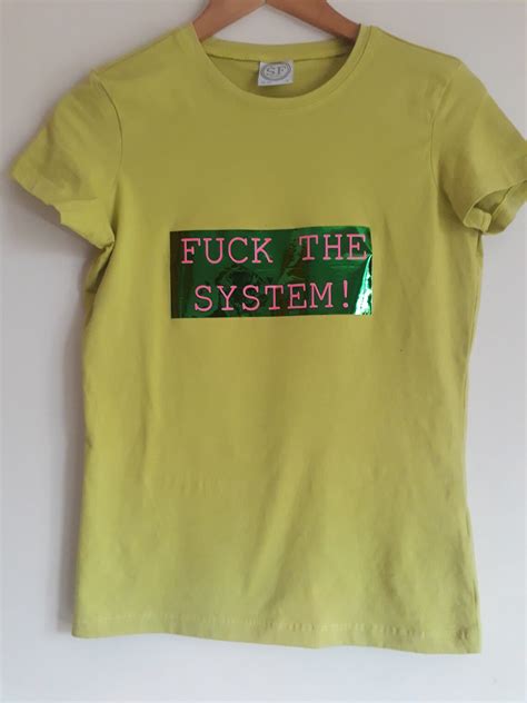 Fuck The System Ladies Slim Fit T Shirts Etsy