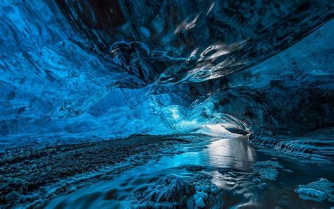 Ice Cave Winter River Wallpaper 2560x1600 720619 Wallpaperup