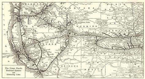 Original Union Pacific Railroad Map World Map