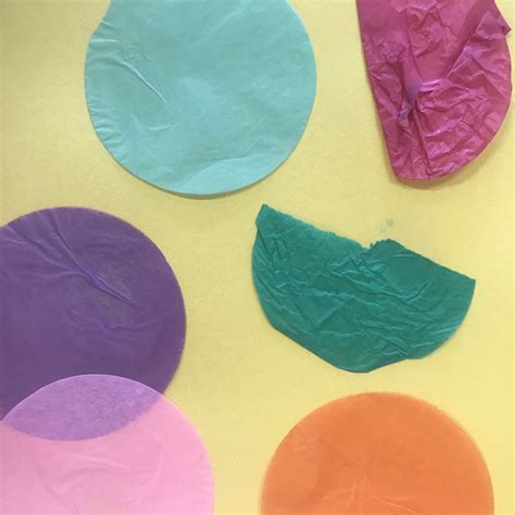 Circle Tissue Paper Collage For Shapes Unit Baby Art Projects Paper