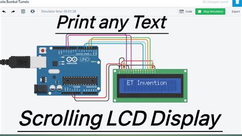 How To Print Any Text In LCD Display Using Arduino Scrolling Text In