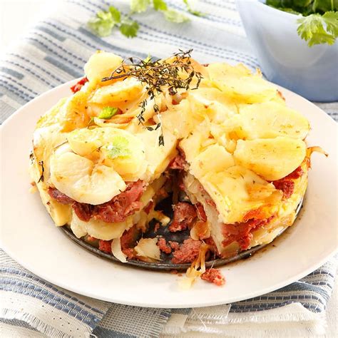 (if desired, for soft skins, rub potatoes with shortening or wrap each potato in foil). Cheesy Potato & Bull Brand Bake - Bull Brand