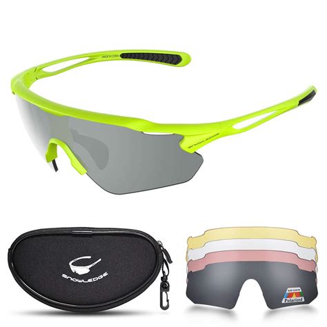 buy snowledge sports sunglasses uv 400 protection cycling glasses with tr90 superlight frame