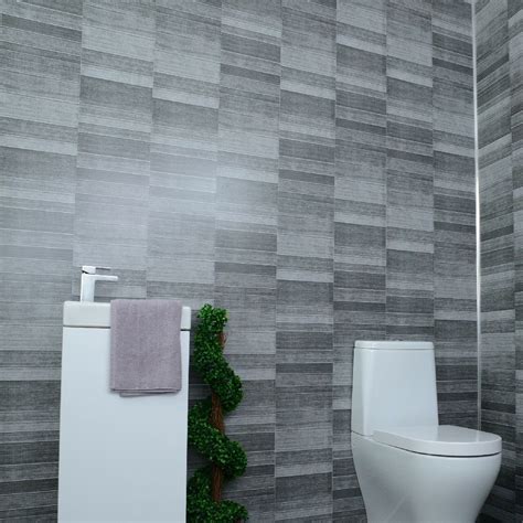 Dark grey bathroom wall panels large tile effect small. Grey Bathroom Cladding Tile Effect 5mm PVC Wall Panels ...