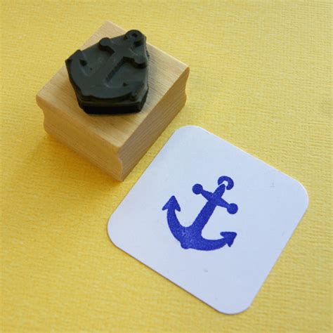 Small Anchor Rubber Stamp Nautical Rubber Stamp Sailing Etsy