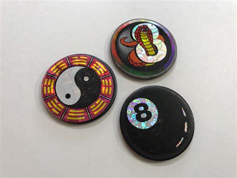 1990s Pog Slammers Heavy Metal Unofficial Poison Magic Eight Etsy