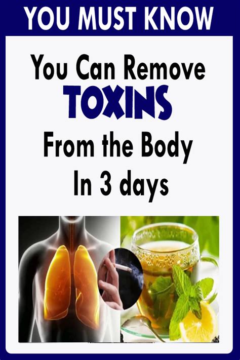 You Can Remove Toxins From The Body In Days