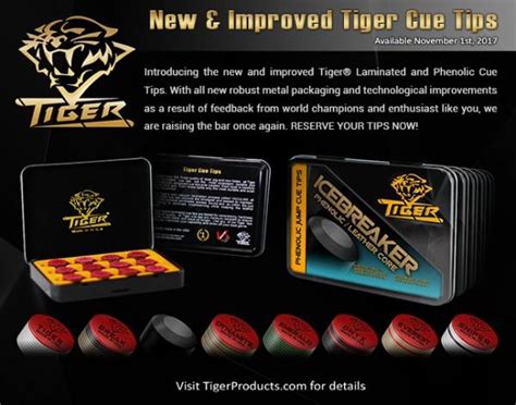New And Improved Tiger Tips News Azbilliardscom