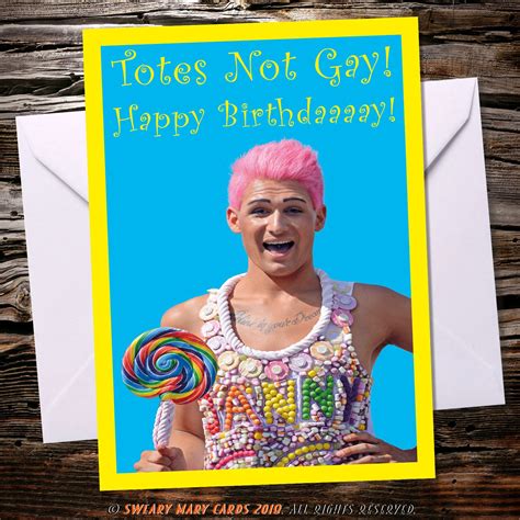 Totally Gay Birthday Card Funny Gay Birthday Greeting Etsy
