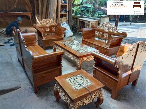 Sedikit jenuh dengan model kursi bahan full kayu?? kursi tamu minimalis kayu jati model madura keong harga ...