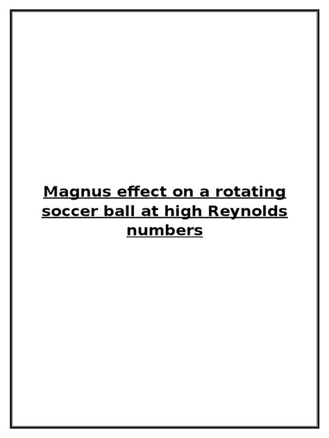 Magnus Effect On Rotating Soccer Ball Boundary Layer Lift Force