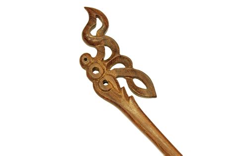 Wooden Hair Stick Hand Carved Red Sandalwood Hair Stick Whs012