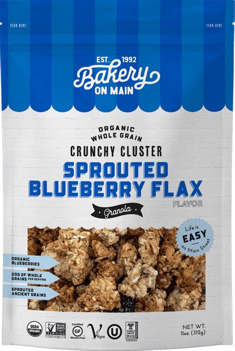 Sprouted Blueberry Flax Granola Bakery On Main