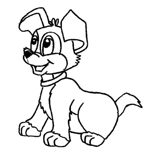 Happy Dog Coloring Page Animal Coloring Pages On
