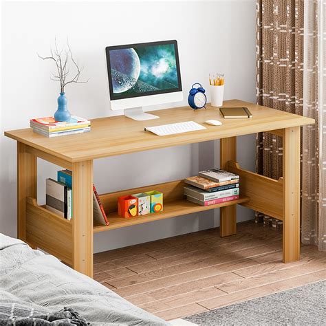 Sunyuan Desk Wood Compact Home Office Desk Bedroom Laptop Study Table
