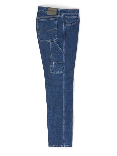 Wrangler Mens Stretch Carpenter Jeans Mid Blue