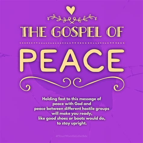 Gospel Of Peace Eph6 Godscompletearmor Peace Holy Bible Gospel