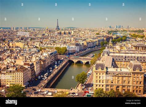 Aerial View Of Paris Stock Photo Alamy
