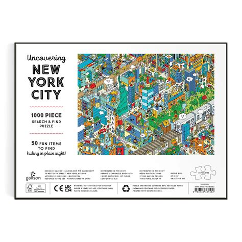 Uncovering New York City Search and Find , 1000 Pieces, Galison