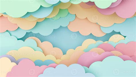 Fondo Infantil De Coloridas Nubes Planas 3732337 Foto De Stock En Vecteezy